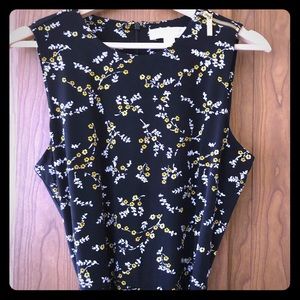 Michael Kors Floral Black Sleeveless Jumpsuit
